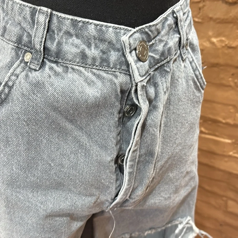 Boohoo Gray men Jeans with Distressed Details size 32 regular 100. % cotton - Picture 3 of 4